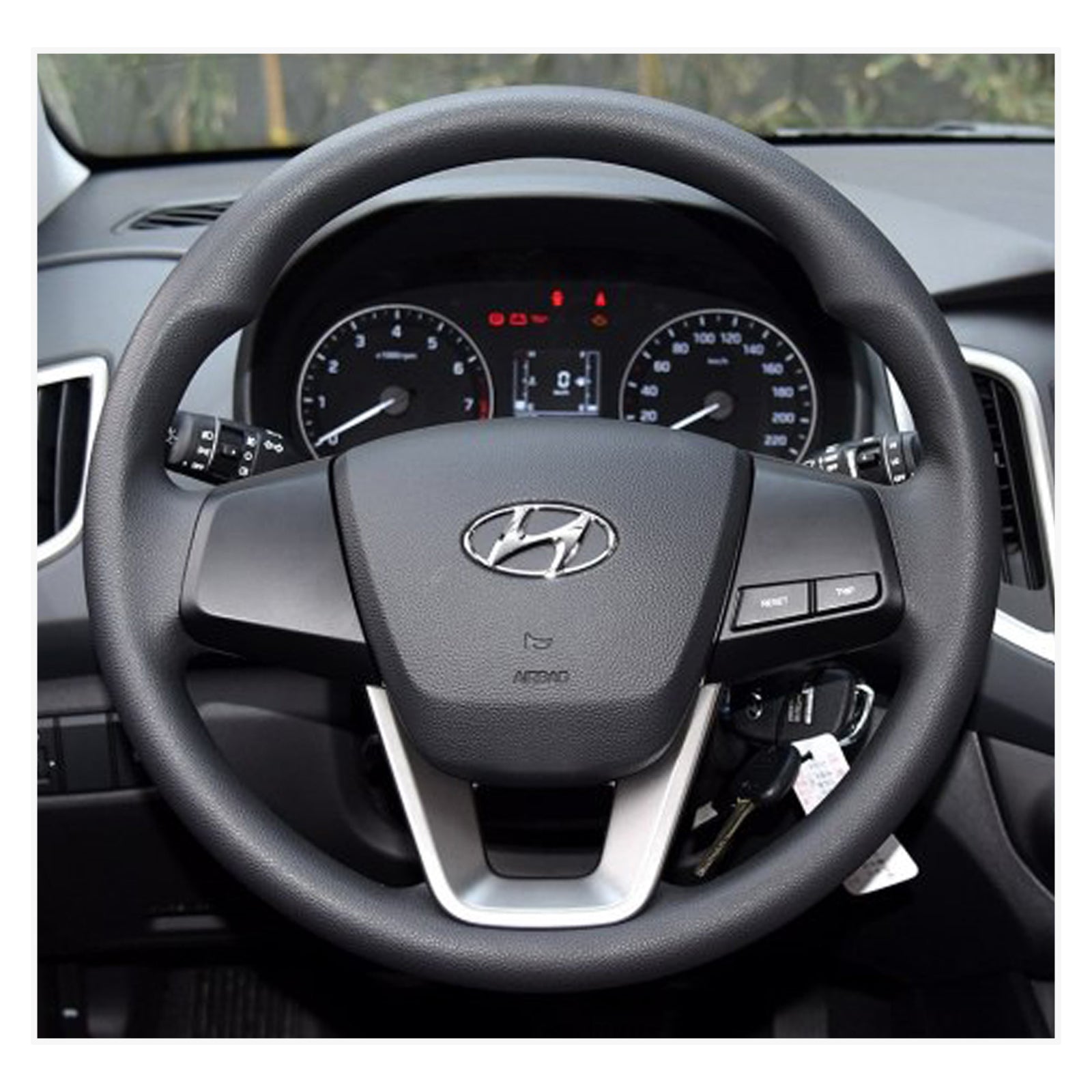 MEWANT Steering Wheel Cover for Hyundai ix25 2014-2016 / Hyundai Creta 2016 2017