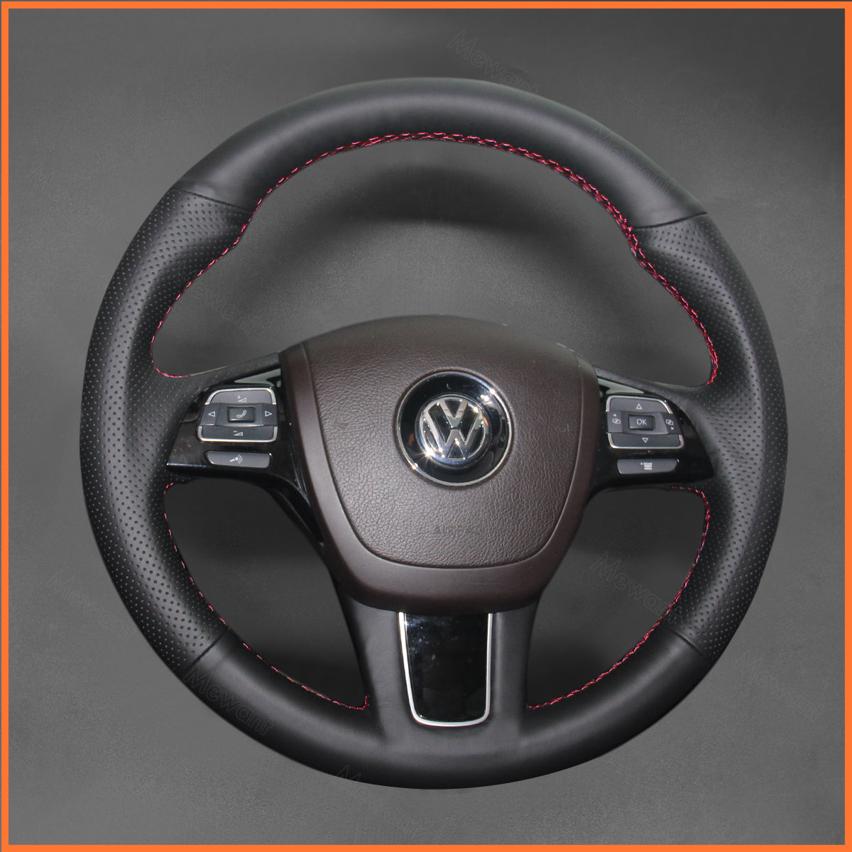 MEWANT steering wheel cover for VW Touareg 2010-2018