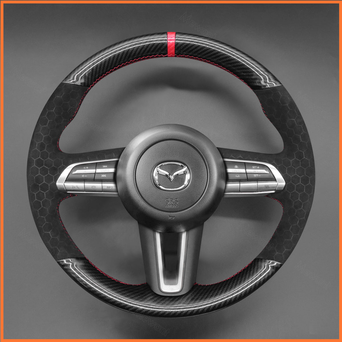MEWANT Steering Wheel Cover for Mazda CX-30 CX30 2019-2020 / Mazda 3 Axela 2019-2020