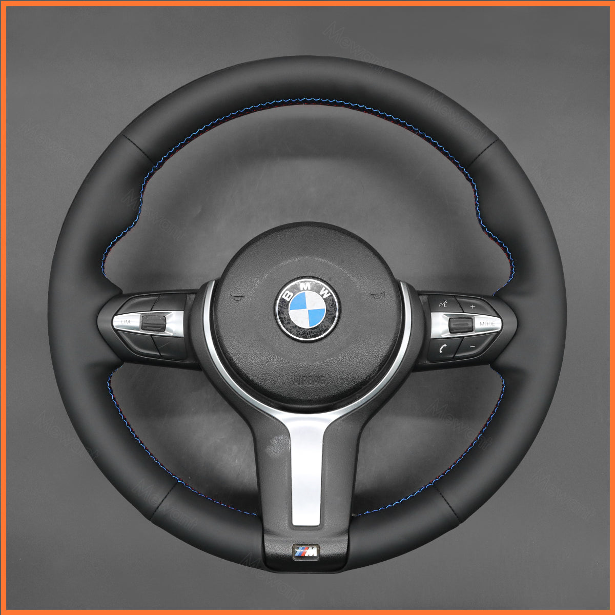 MEWANT Steering Wheel Cover for BMW F87 M2 F80 M3 F82 M4 M5 F12 F13 M6 F85 X2 X5 M F86 X6 M F33 F30 2014-2019