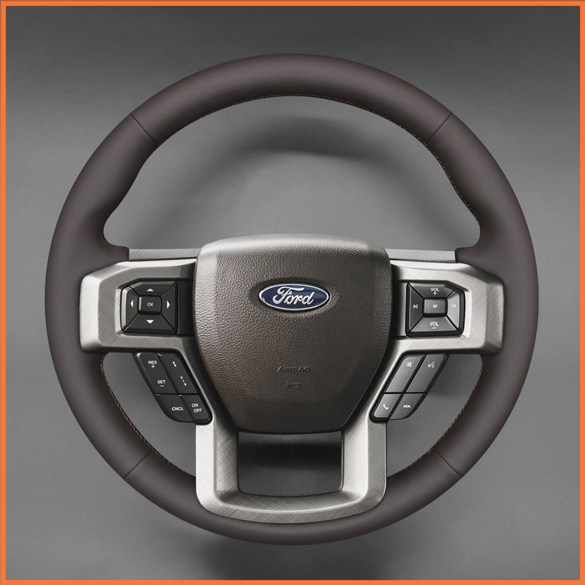 MEWANT Steering Wheel Cover for Ford F-150 F150 2015-2021 / F-250 F250 2017-2023