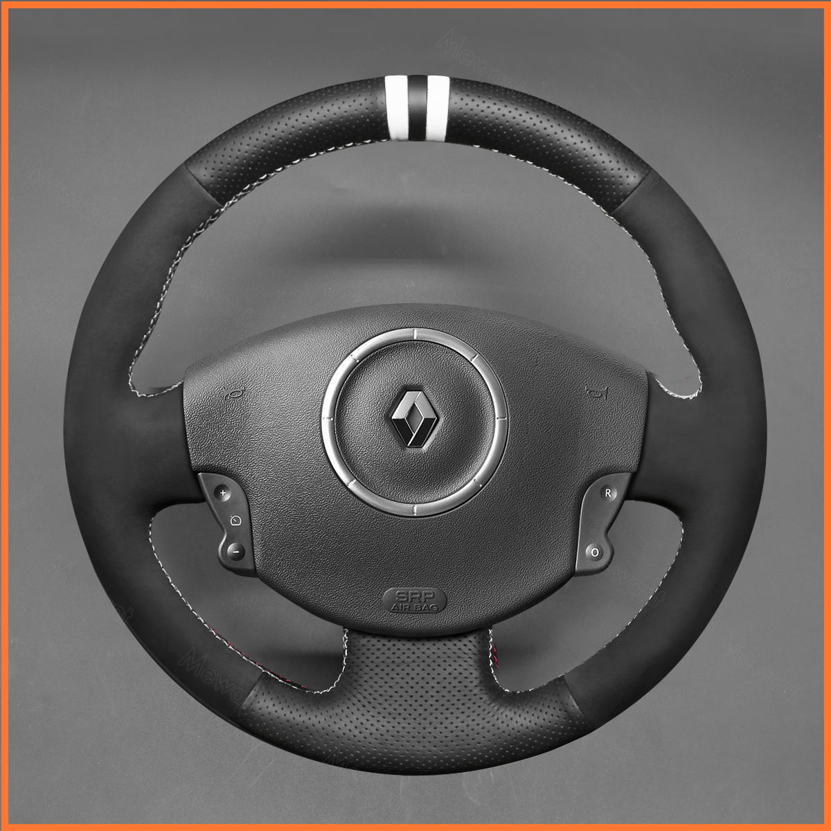 MEWANT Lenkradbezug für Renault Megane 2 2002-2009 / Scenic 2 (Grand Scenic) 2003-2009 / Kangoo 2 2008-2013