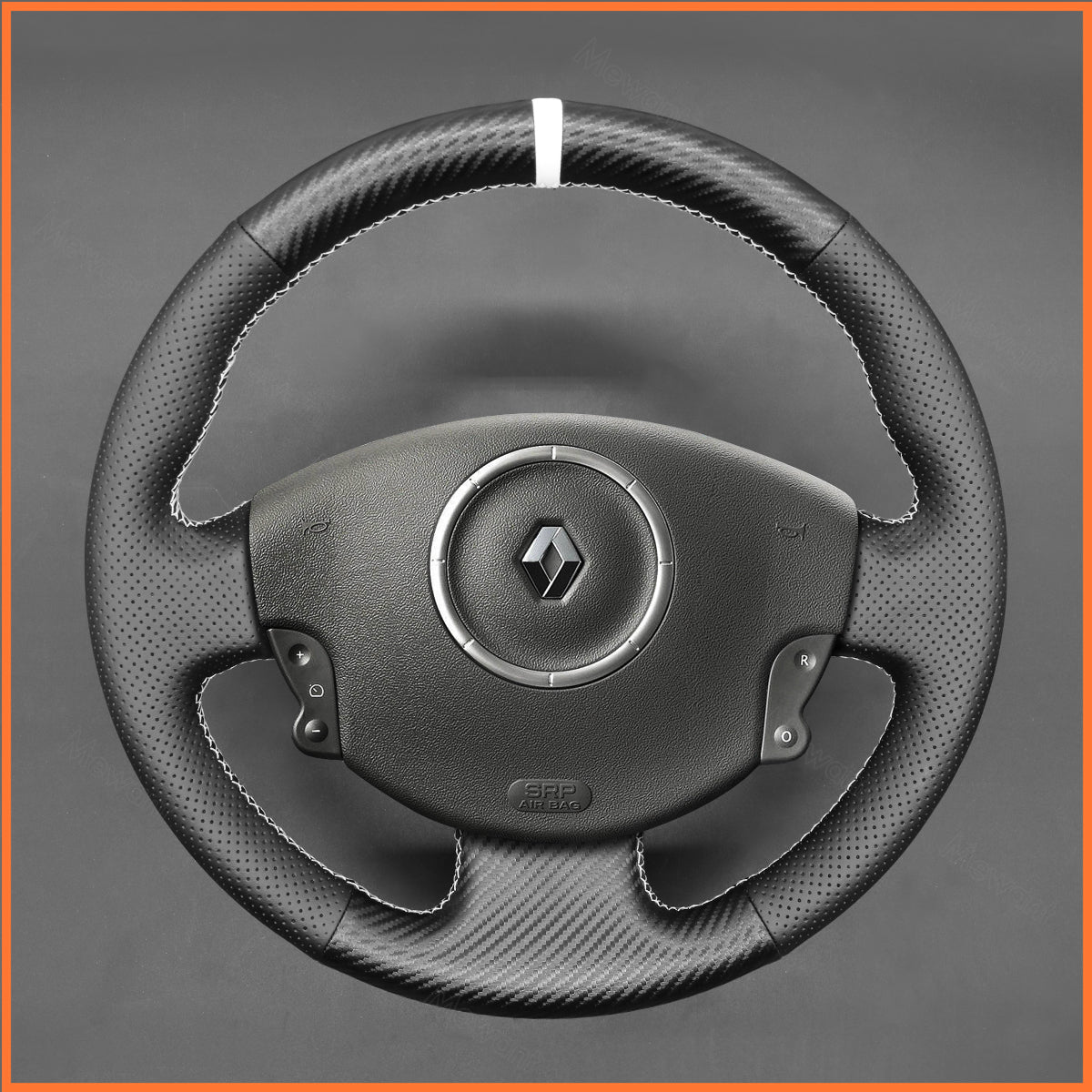 MEWANT Lenkradbezug für Renault Megane 2 2002-2009 / Scenic 2 (Grand Scenic) 2003-2009 / Kangoo 2 2008-2013