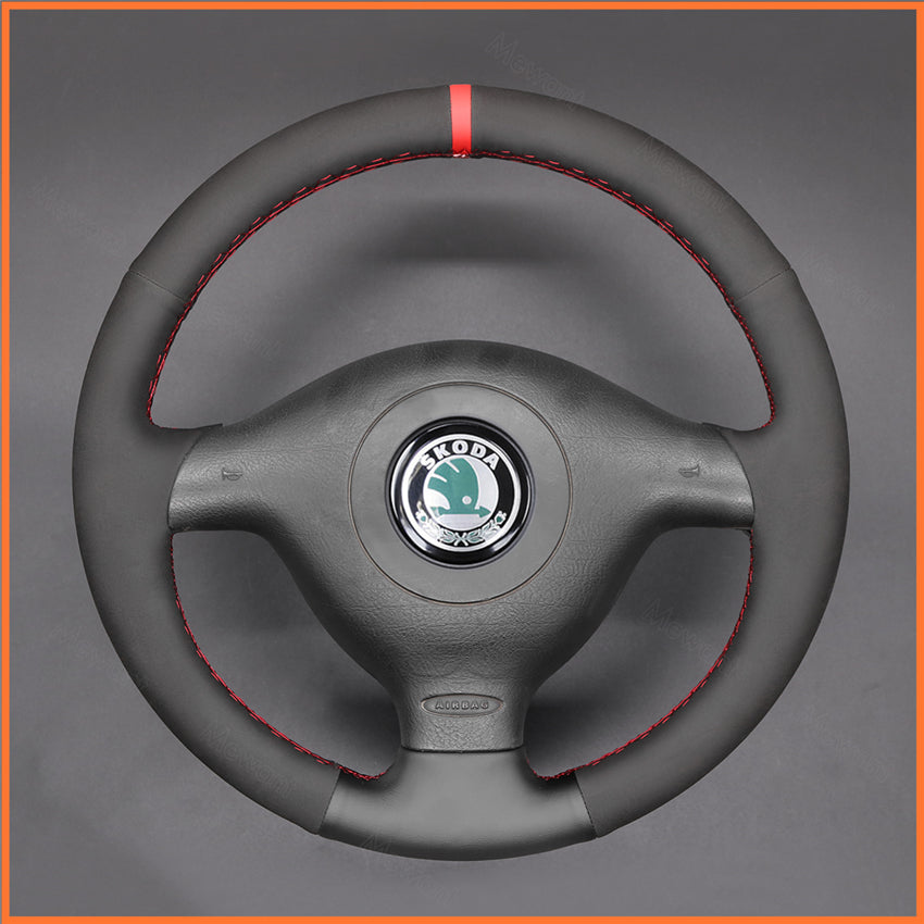MEWANT steering wheel cover for Skoda Fabia 1 (6Y) 2004-2005 / Golf 4 (IV) 1997-2004 / Passat B5 / Passat Variant / Bora