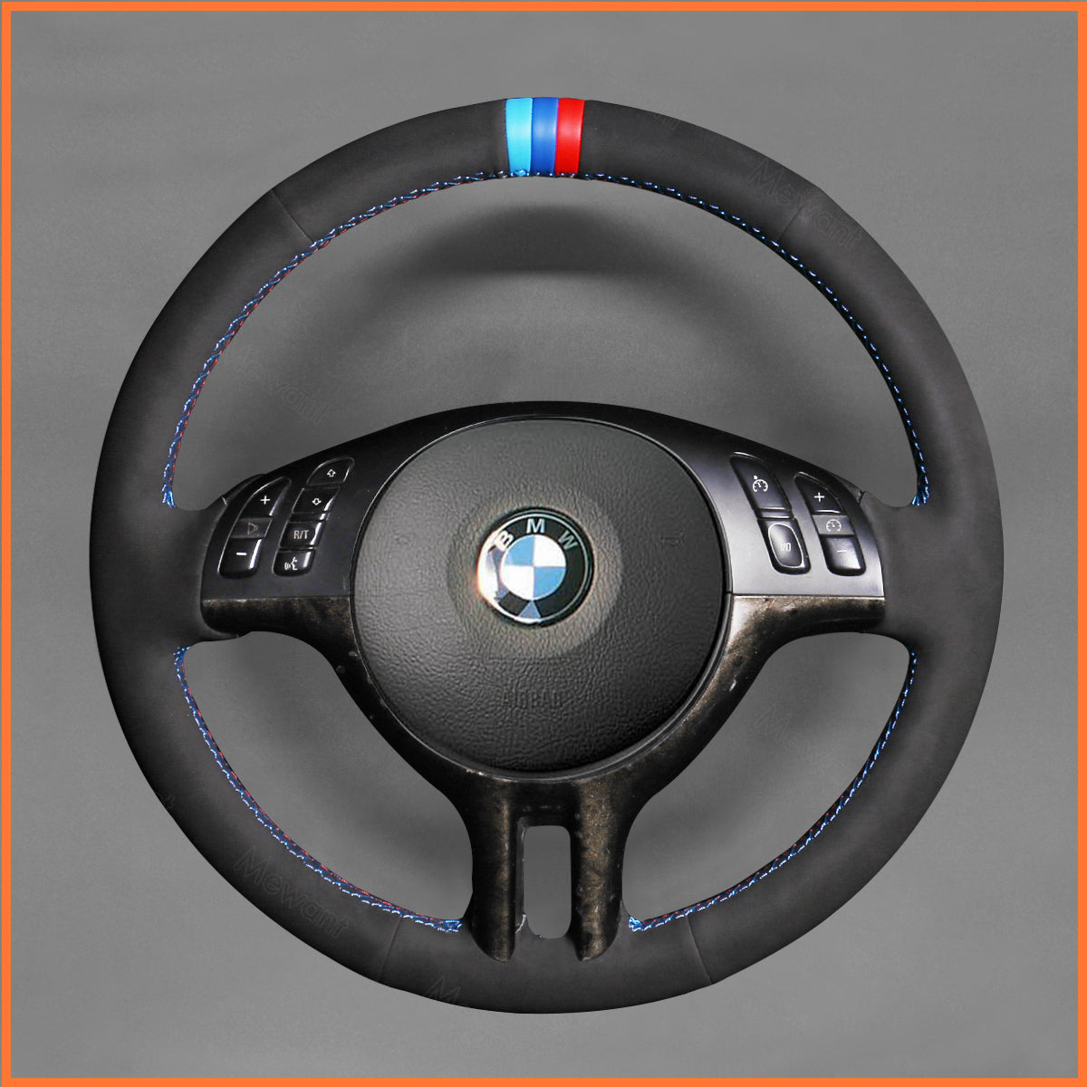 MEWANT steering wheel cover for BMW 3 Series E46 E39 X5 E53 Z3 E36