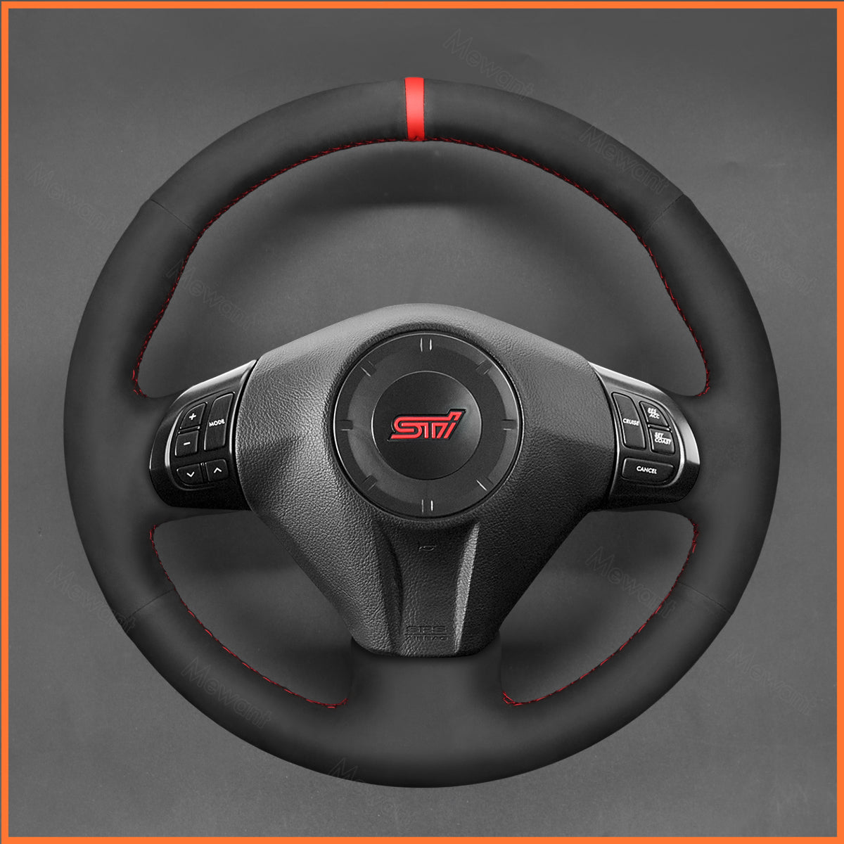MEWANT Steering Wheel Cover for Subaru Forester 2008-2013 / Impreza 2007-2012 / Legacy 2006-2009 / Outback 2007-2009 / Impreza WRX 2007-2010