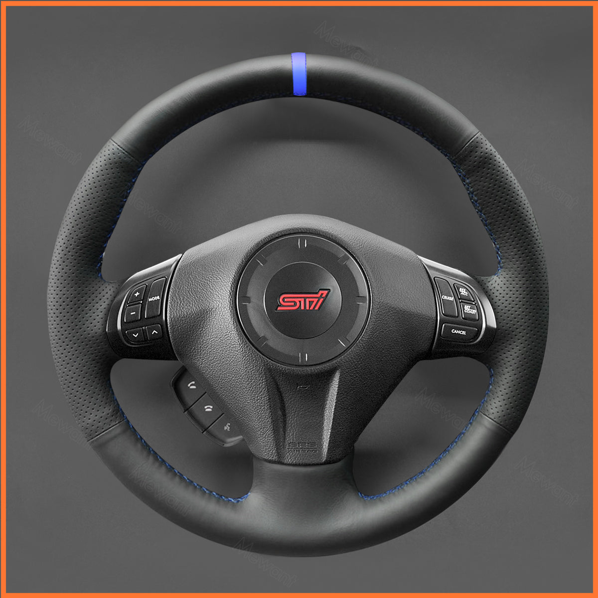 MEWANT Steering Wheel Cover for Subaru Forester 2008-2013 / Impreza 2007-2012 / Legacy 2006-2009 / Outback 2007-2009 / Impreza WRX 2007-2010
