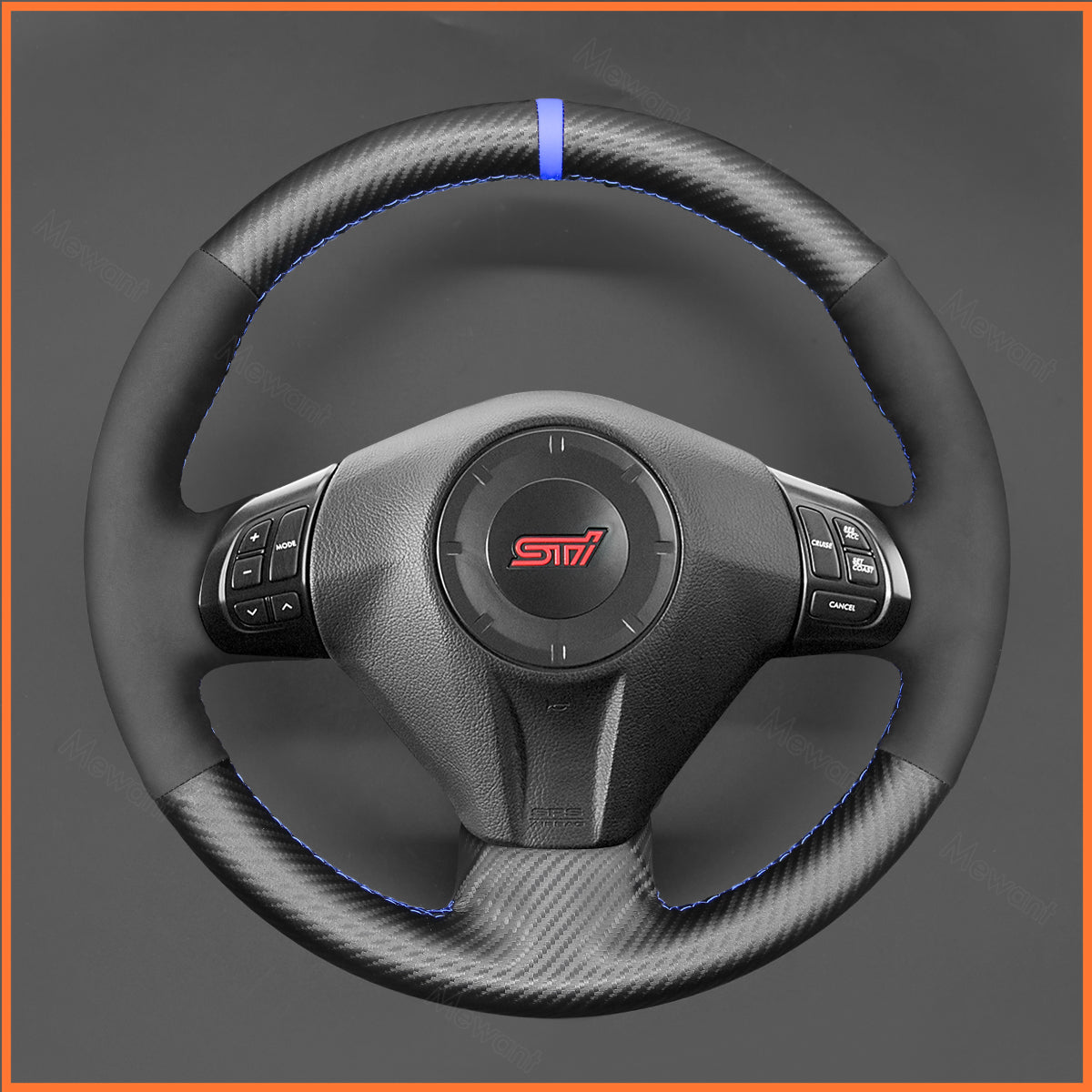 MEWANT Steering Wheel Cover for Subaru Forester 2008-2013 / Impreza 2007-2012 / Legacy 2006-2009 / Outback 2007-2009 / Impreza WRX 2007-2010
