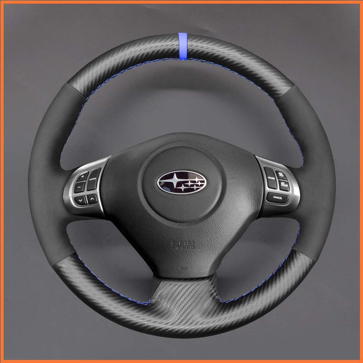 MEWANT Steering Wheel Cover for Subaru Forester 2008-2013 / Impreza 2007-2012 / Legacy 2006-2009 / Outback 2007-2009 / Impreza WRX 2007-2010