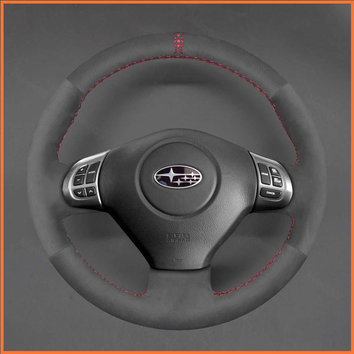 MEWANT Steering Wheel Cover for Subaru Forester 2008-2013 / Impreza 2007-2012 / Legacy 2006-2009 / Outback 2007-2009 / Impreza WRX 2007-2010