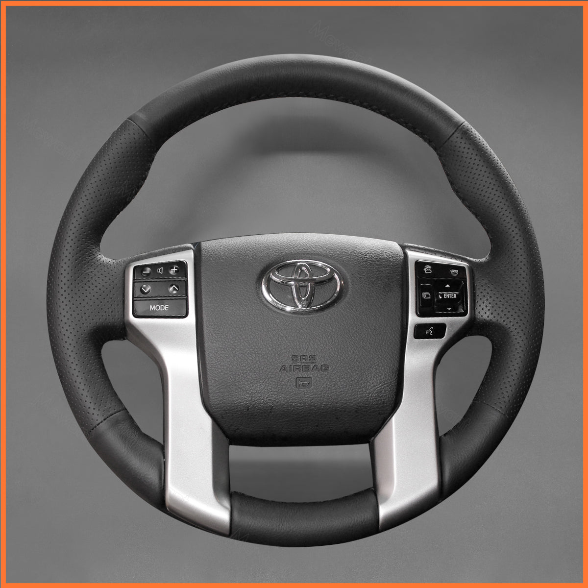 MEWANT Steering Wheel Cover for Toyota 4-Runner 2015-2022 / Land Cruiser 150 Series (J150) 2010-2017 / Sequoia 2014-2020 / Tacoma 2019-2024 / Tundra 2014-2022