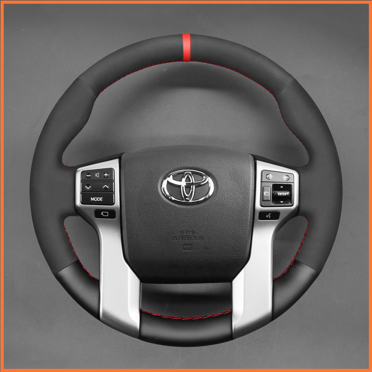 MEWANT Steering Wheel Cover for Toyota 4-Runner 2015-2022 / Land Cruiser 150 Series (J150) 2010-2017 / Sequoia 2014-2020 / Tacoma 2019-2024 / Tundra 2014-2022