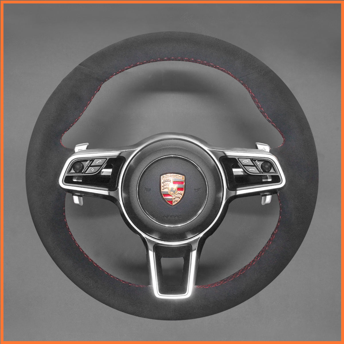 MEWANT Lenkradbezug für Porsche 718 Boxster / 718 Cayman / 718 Spyder / 911 (991) / 918 Spyder / Cayenne / Macan / Panamera