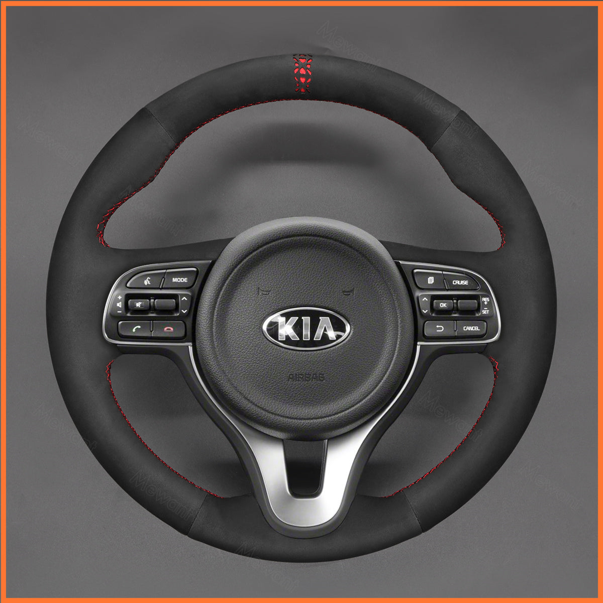 MEWANT Steering Wheel Cover for Kia Sportage 4 2016-2018 / Niro 2016-2022 / Optima 2016-2018