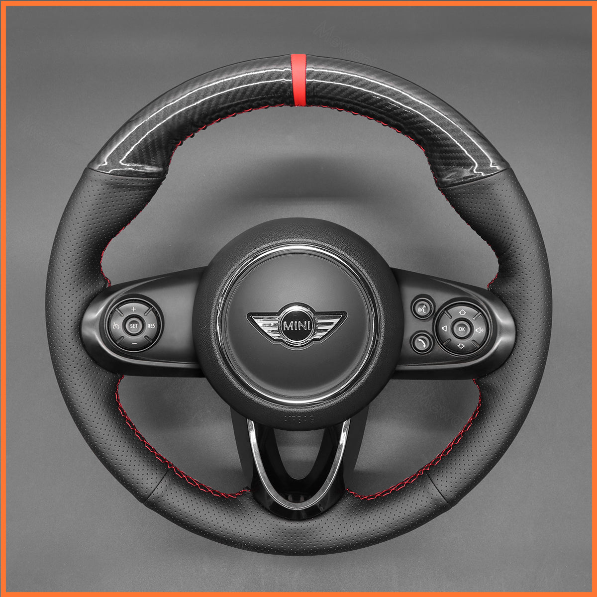 MEWANT Steering Wheel Cover for Mini (Hatchback/Mini) 2014-2020 / Clubman 2015-2020 / Convertible 2016-2020 / Countryman 2017-2020 / MINI Clubman F54 2015-2023