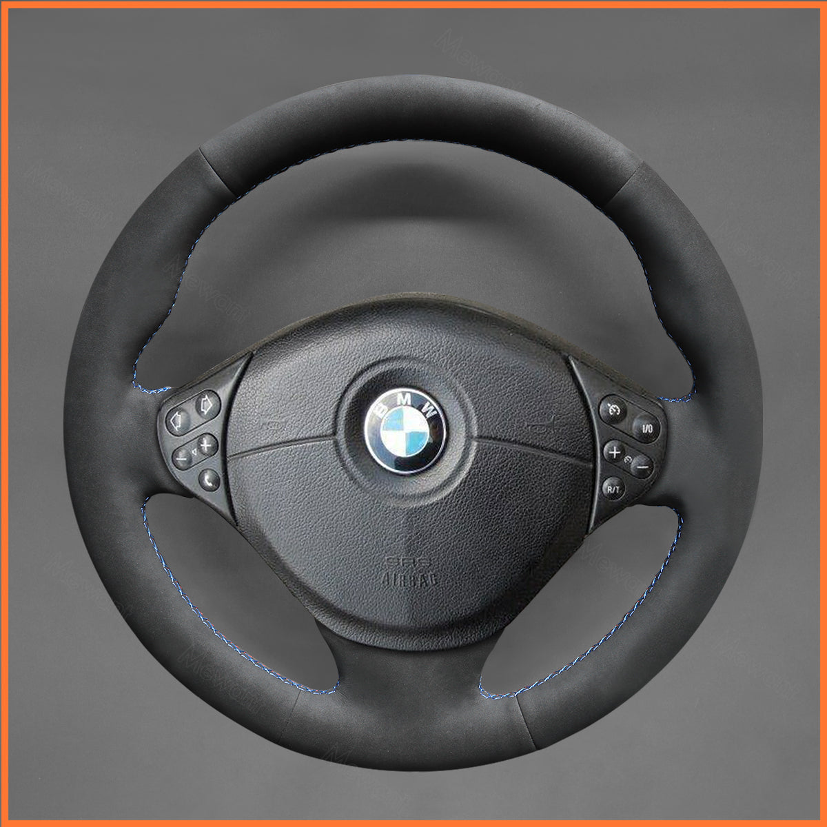 MEWANT steering wheel cover for BMW 3 Series E36/5 1996-2000 / 5 Series E39 7 Series E38 8 Series E31 / Z3 E36/7 1998-2002 / M3 E36 M5 E39 1998-2000