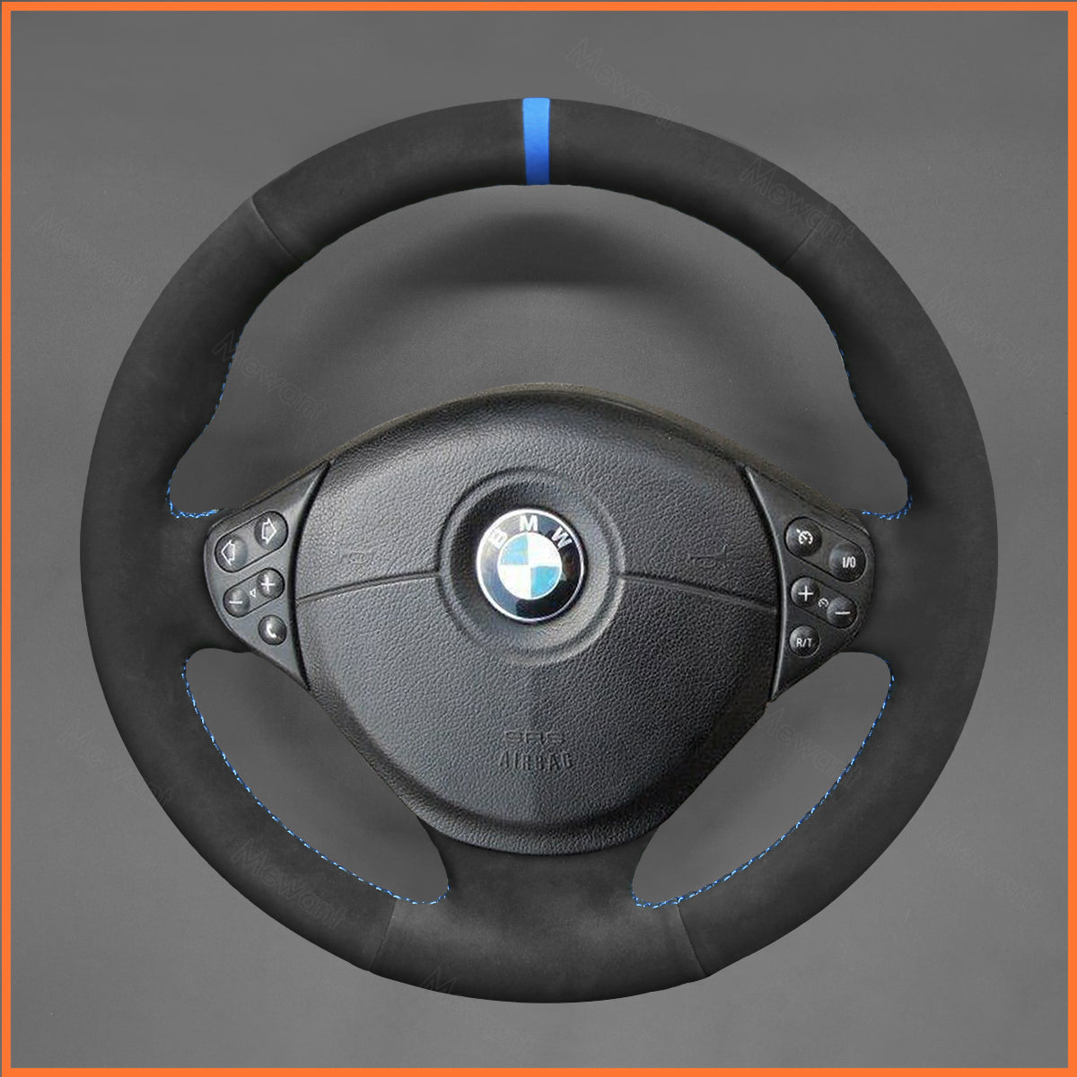 MEWANT Steering Wheel Cover for BMW 3 Series E36 5 Series E39 7 Series E38 Z3 M3 E36 M5 E39