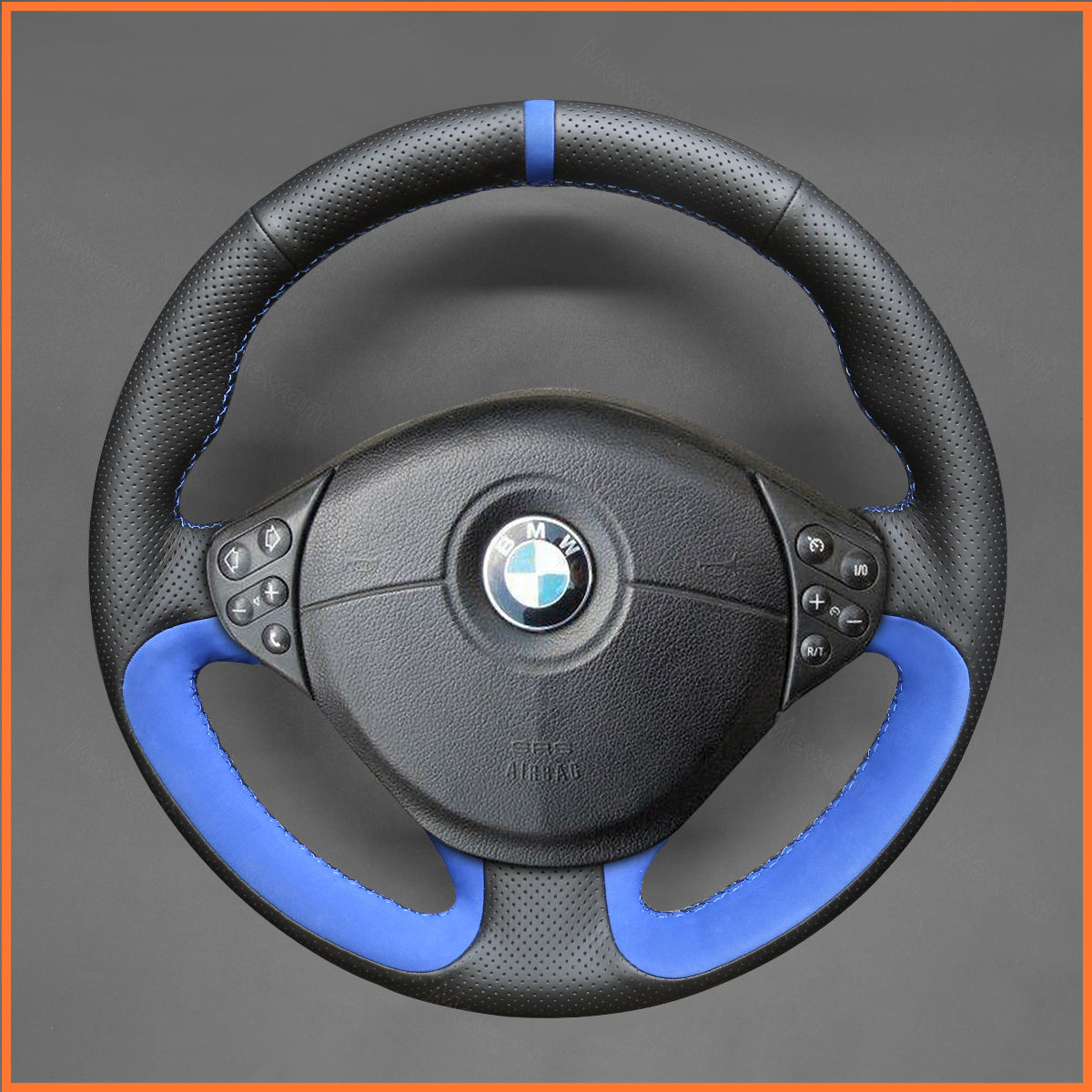 MEWANT steering wheel cover for BMW 3 Series E36/5 1996-2000 / 5 Series E39 7 Series E38 8 Series E31 / Z3 E36/7 1998-2002 / M3 E36 M5 E39 1998-2000