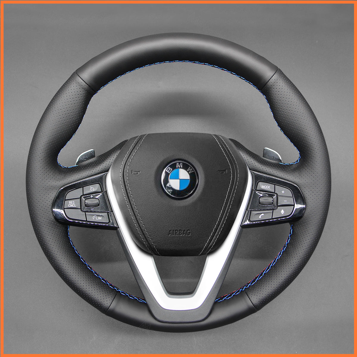 MEWANT steering wheel cover for BMW F40 F44 G20 G21 G30 G31 G32 G11 G12 G26 X3 X6 Z4