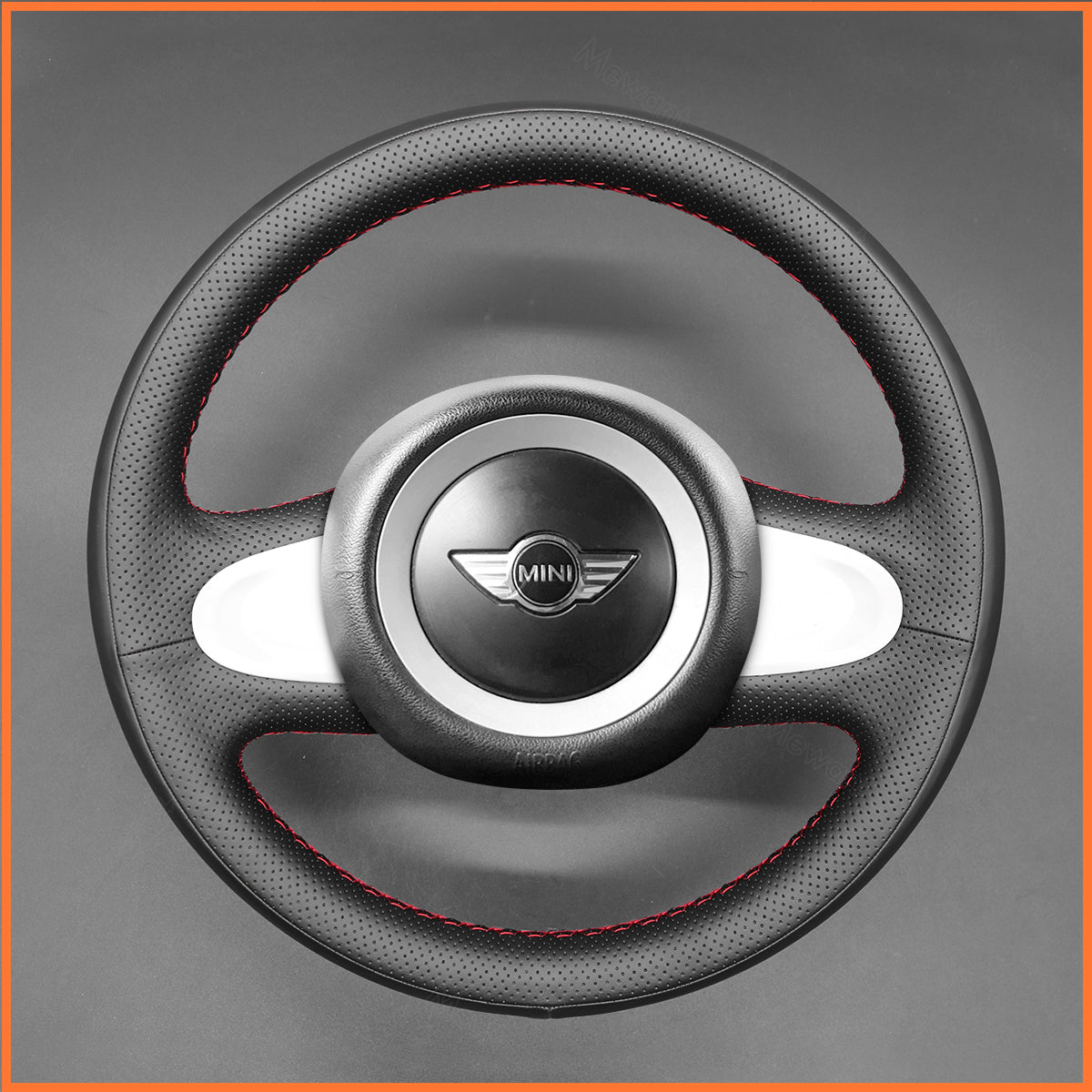 MEWANT Steering Wheel Cover for Mini (Hatchback/Mini R56/R57) Clubman Clubvan Convertible Countryman Coupe Paceman Roadster 2012-2017 (3-Spoke)