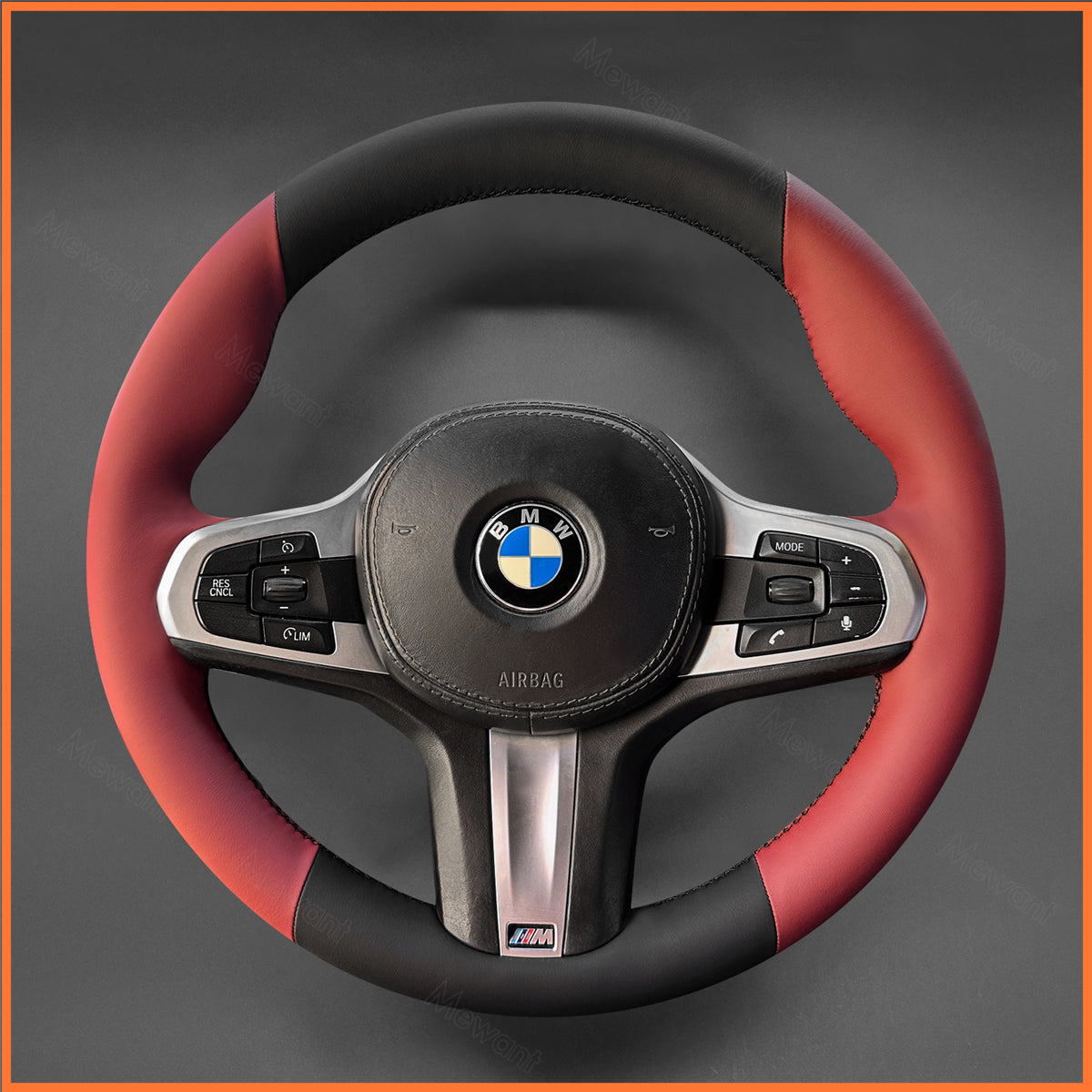 MEWANT Lenkradbezug für BMW M Sport F40 F44 G20 G22 G30 G32 G11 G14 i4 G26 X3 G01 iX3 X4 X5 X6