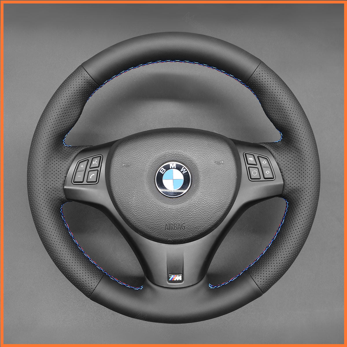 MEWANT steering wheel cover for BMW 1 Series E87 E81 E82 E88 E82 3 Series E90 E91 E92 E93