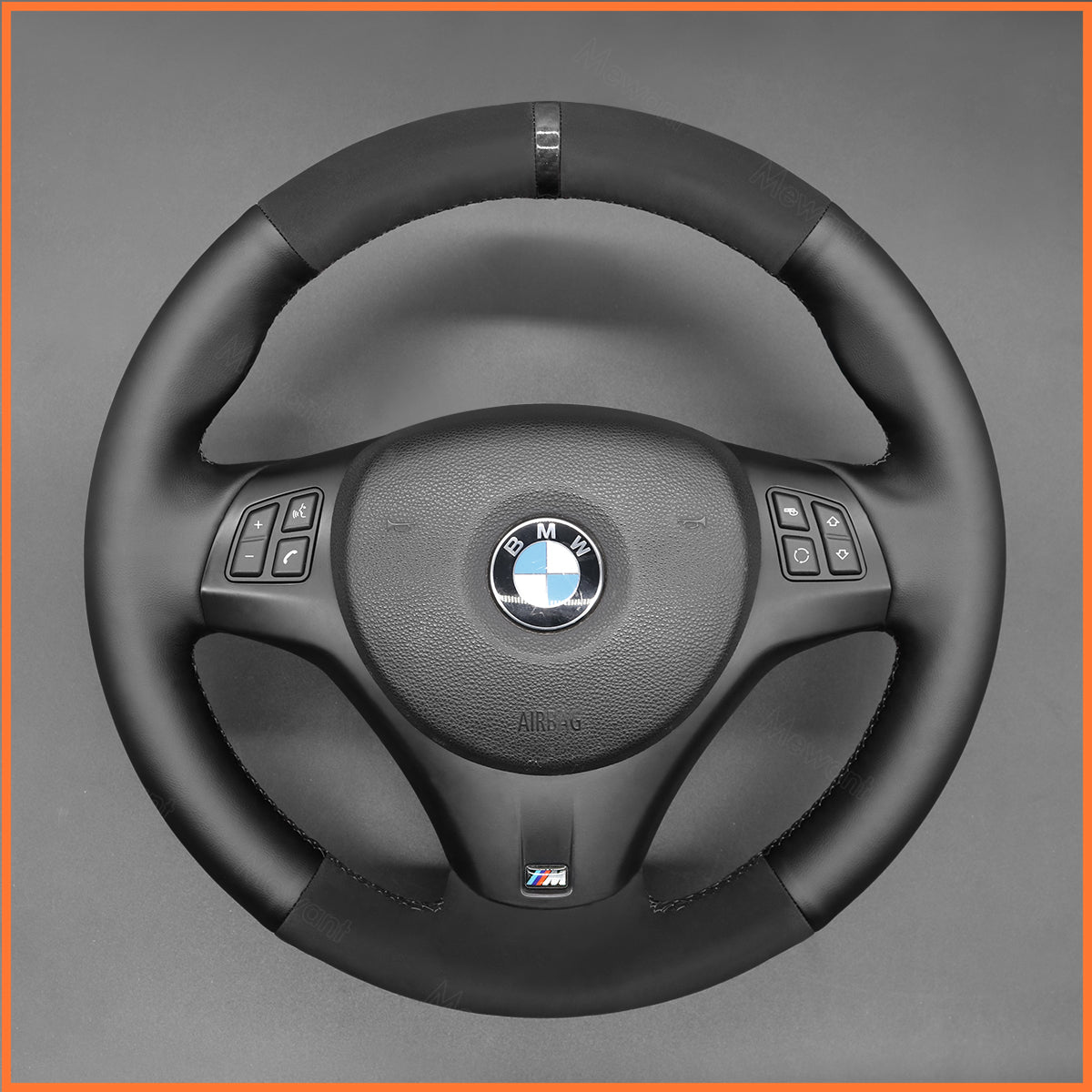 MEWANT steering wheel cover for BMW 1 Series E87 E81 E82 E88 E82 3 Series E90 E91 E92 E93