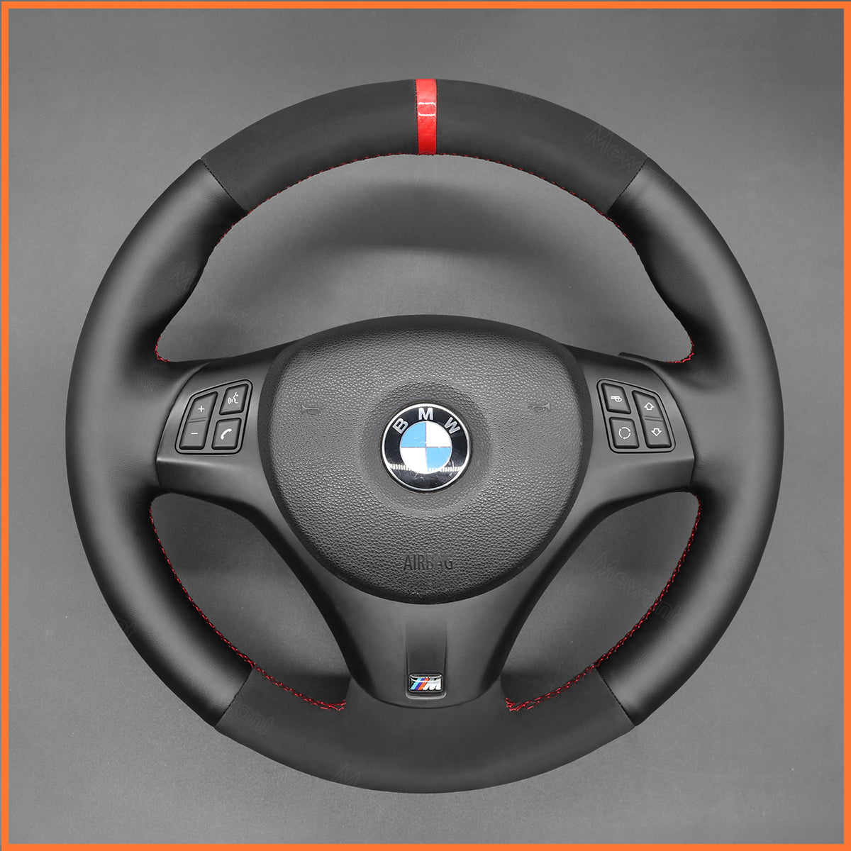 MEWANT steering wheel cover for BMW 1 Series E87 E81 E82 E88 E82 3 Series E90 E91 E92 E93