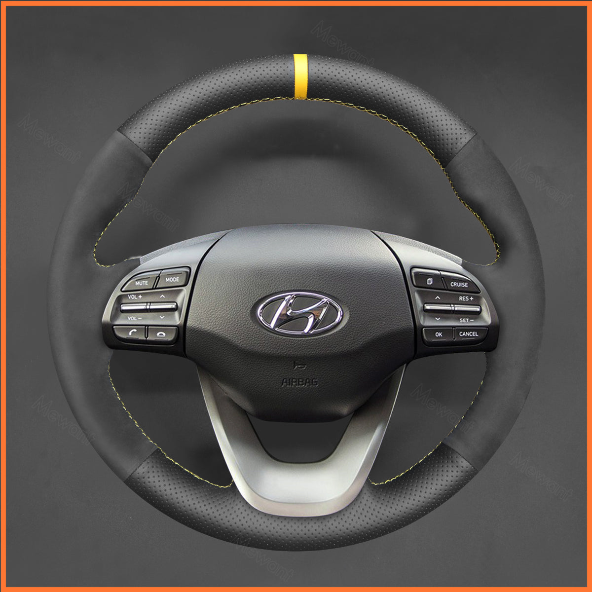 MEWANT Lenkradbezug für Hyundai Kona 2017-2022