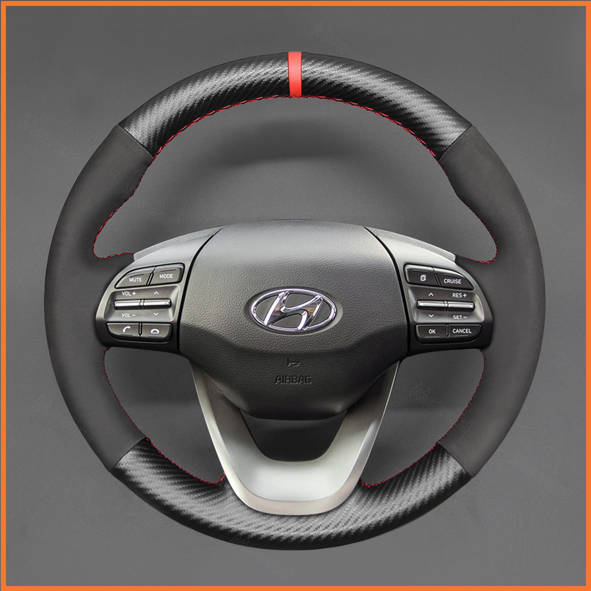 MEWANT Lenkradbezug für Hyundai Kona 2017-2022