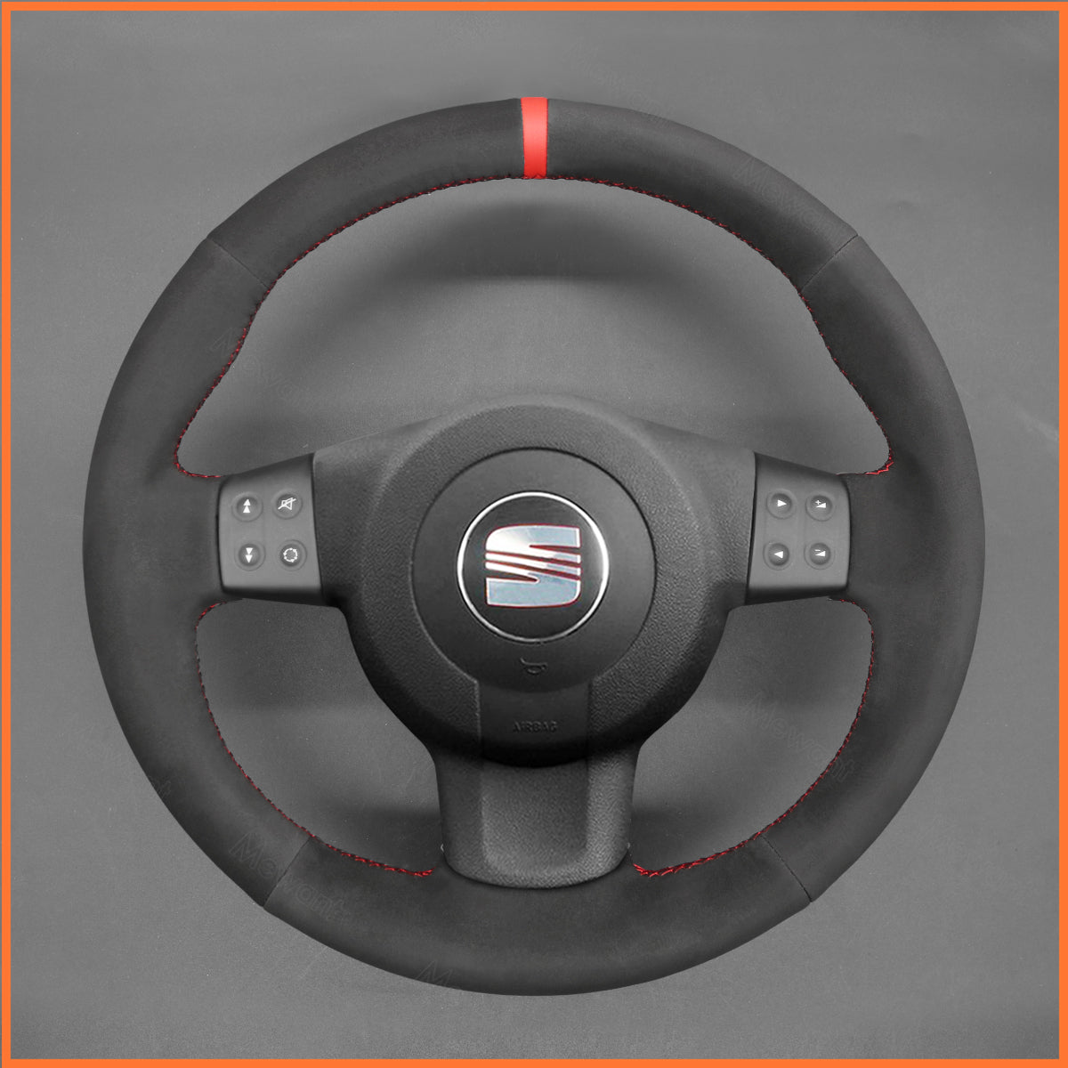 MEWANT Lenkradbezug für Seat Leon (MK2 1P) 2005-2009 / Ibiza (6L) 2005-2009 / Altea 2004-2009 / Altea XL 2007-2009 / Toledo 2004-2008