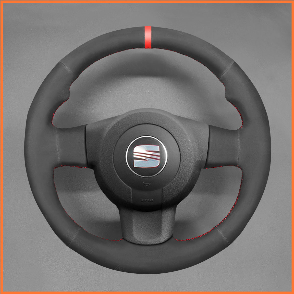 MEWANT Steering Wheel Cover for Seat Leon FR|Cupra (MK2 1P) 2005-2009 / Ibiza FR (6L) 2005-2009