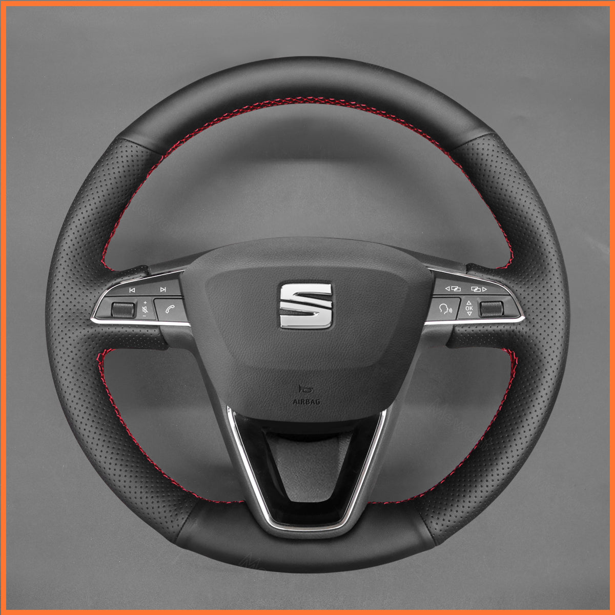 MEWANT Lenkradbezug für SEAT Leon (5F) 2013-2020 / Toledo 2014-2015 / Arona 2017-2021