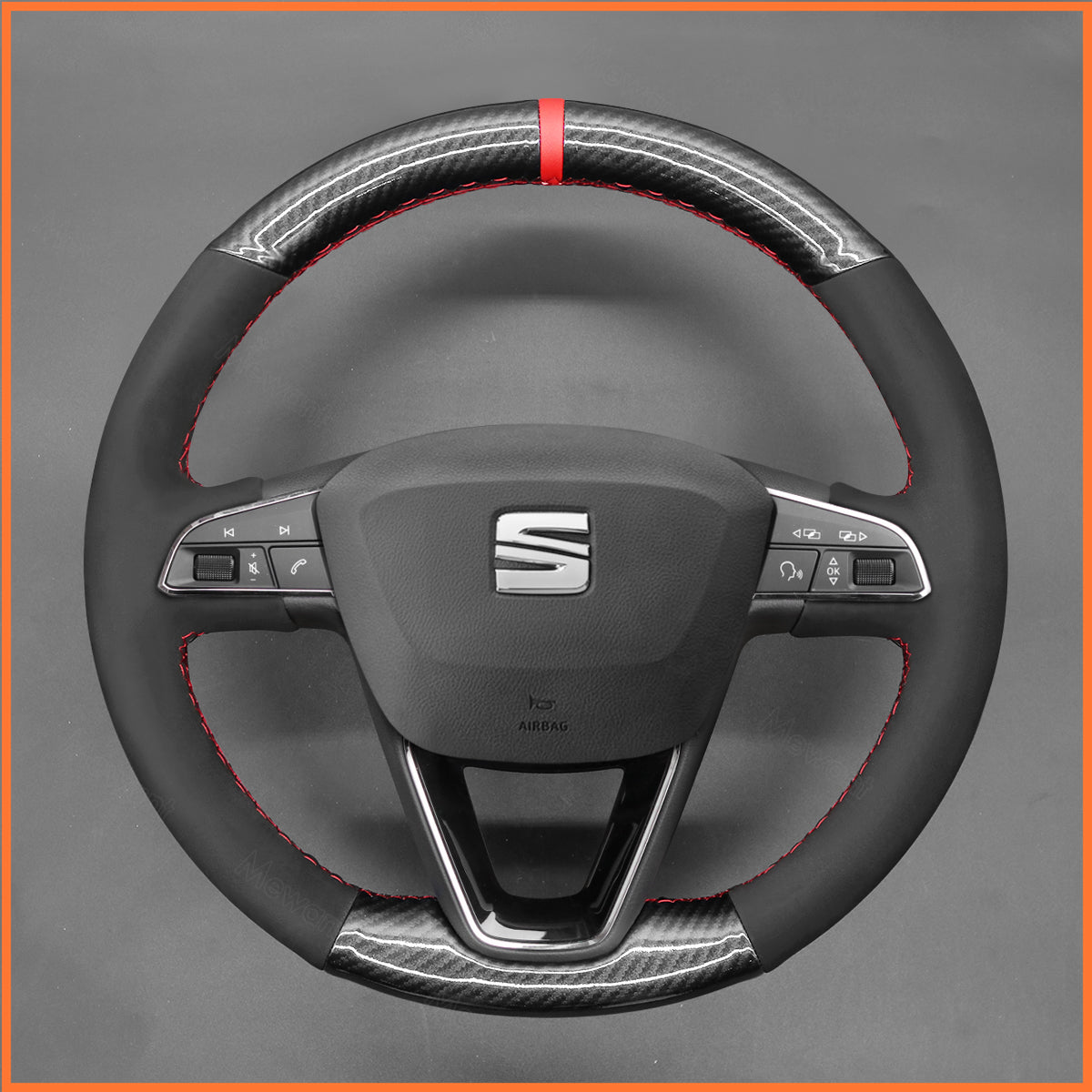 MEWANT Lenkradbezug für SEAT Leon (5F) 2013-2020 / Toledo 2014-2015 / Arona 2017-2021