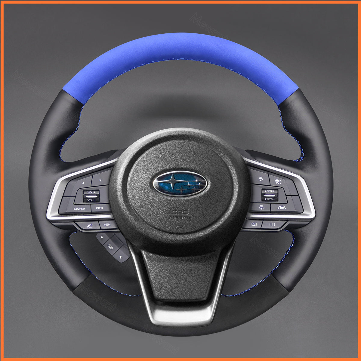 MEWANT Steering Wheel Cover for Subaru Forester 2019-2025 / Outback 2018-2024 / XV 2017-2024 / Crosstrek 2023-2025 / Impreza 2017-2024