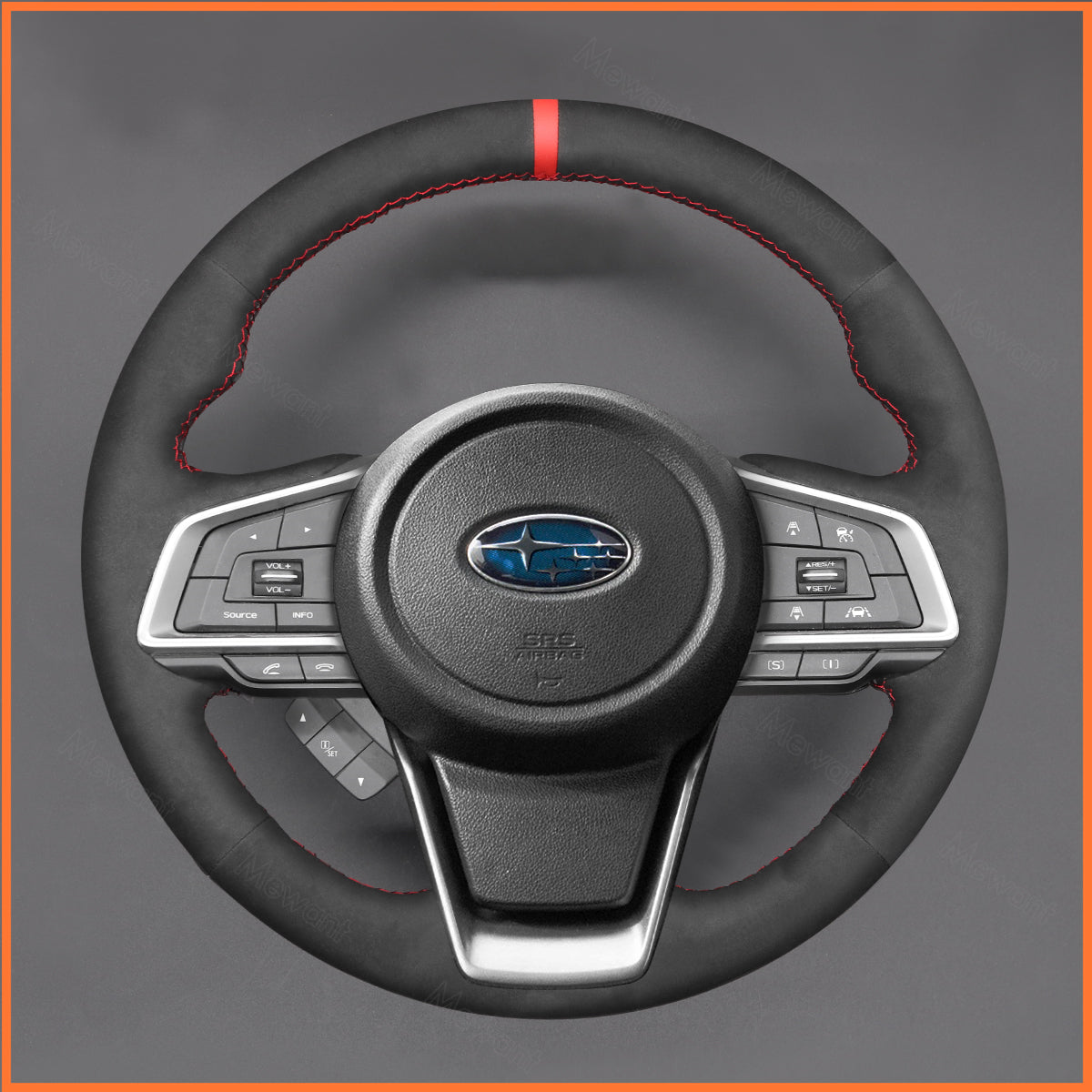 MEWANT Steering Wheel Cover for Subaru Forester 2019-2025 / Outback 2018-2024 / XV 2017-2024 / Crosstrek 2023-2025 / Impreza 2017-2024