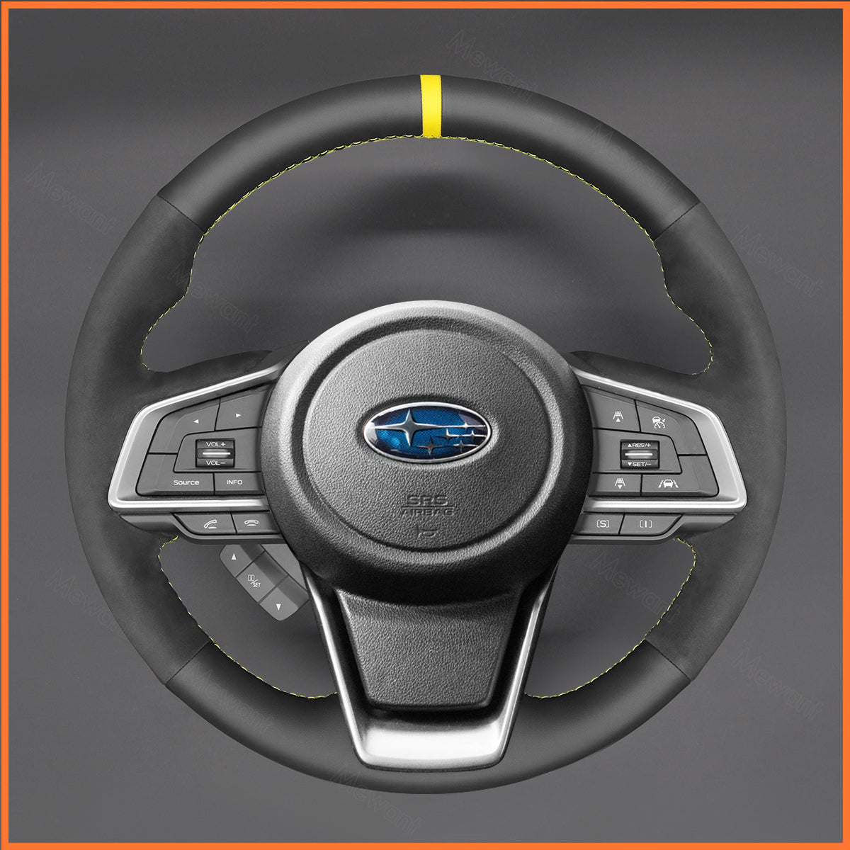 MEWANT Steering Wheel Cover for Subaru Forester 2019-2025 / Outback 2018-2024 / XV 2017-2024 / Crosstrek 2023-2025 / Impreza 2017-2024