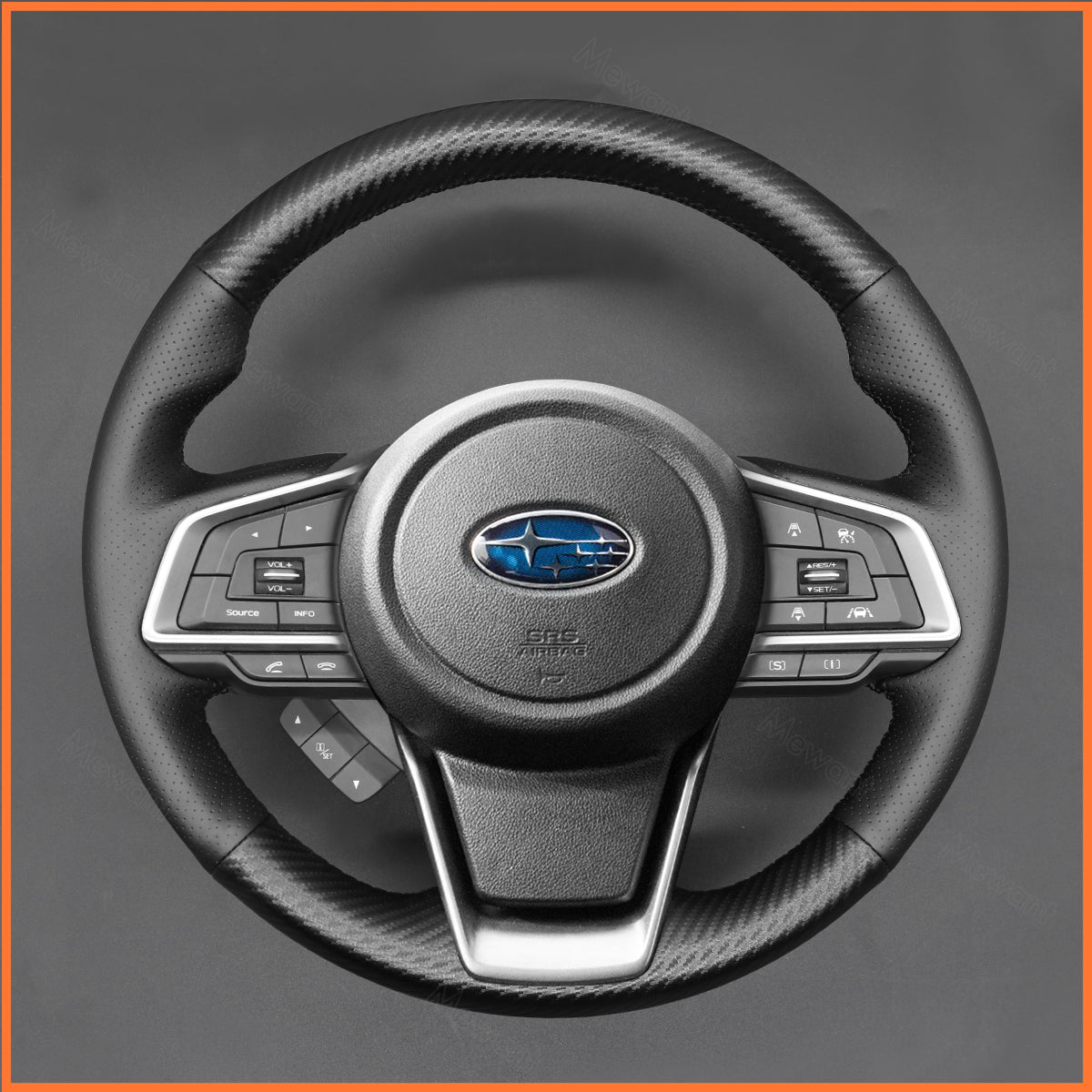 MEWANT Steering Wheel Cover for Subaru Forester 2019-2025 / Outback 2018-2024 / XV 2017-2024 / Crosstrek 2023-2025 / Impreza 2017-2024