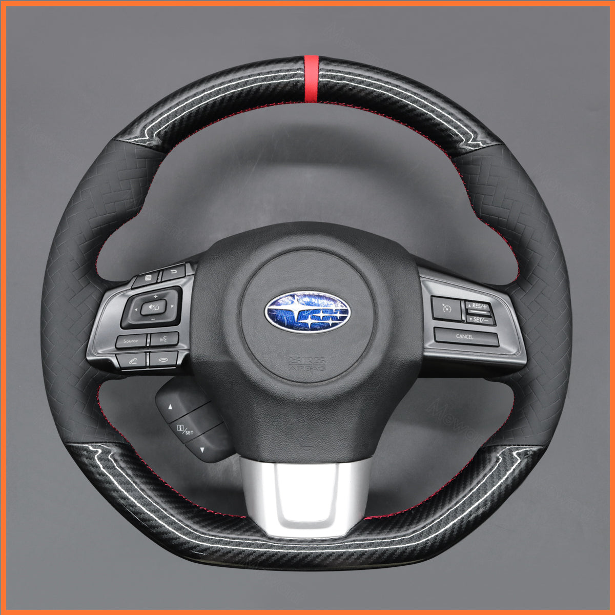MEWANT Steering Wheel Cover for Subaru Levorg 2015-2021 / Levorg STI 2020 / WRX STI 2014-2021