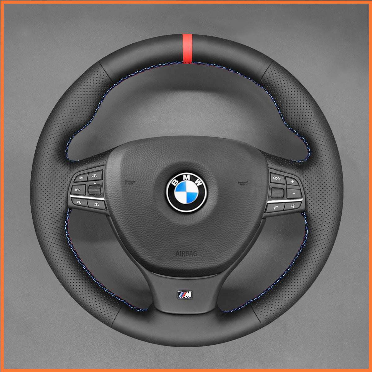 MEWANT steering wheel cover for BMW 5 Series M Sport F10 F11 F07 F12 F13 F06 F01 F10