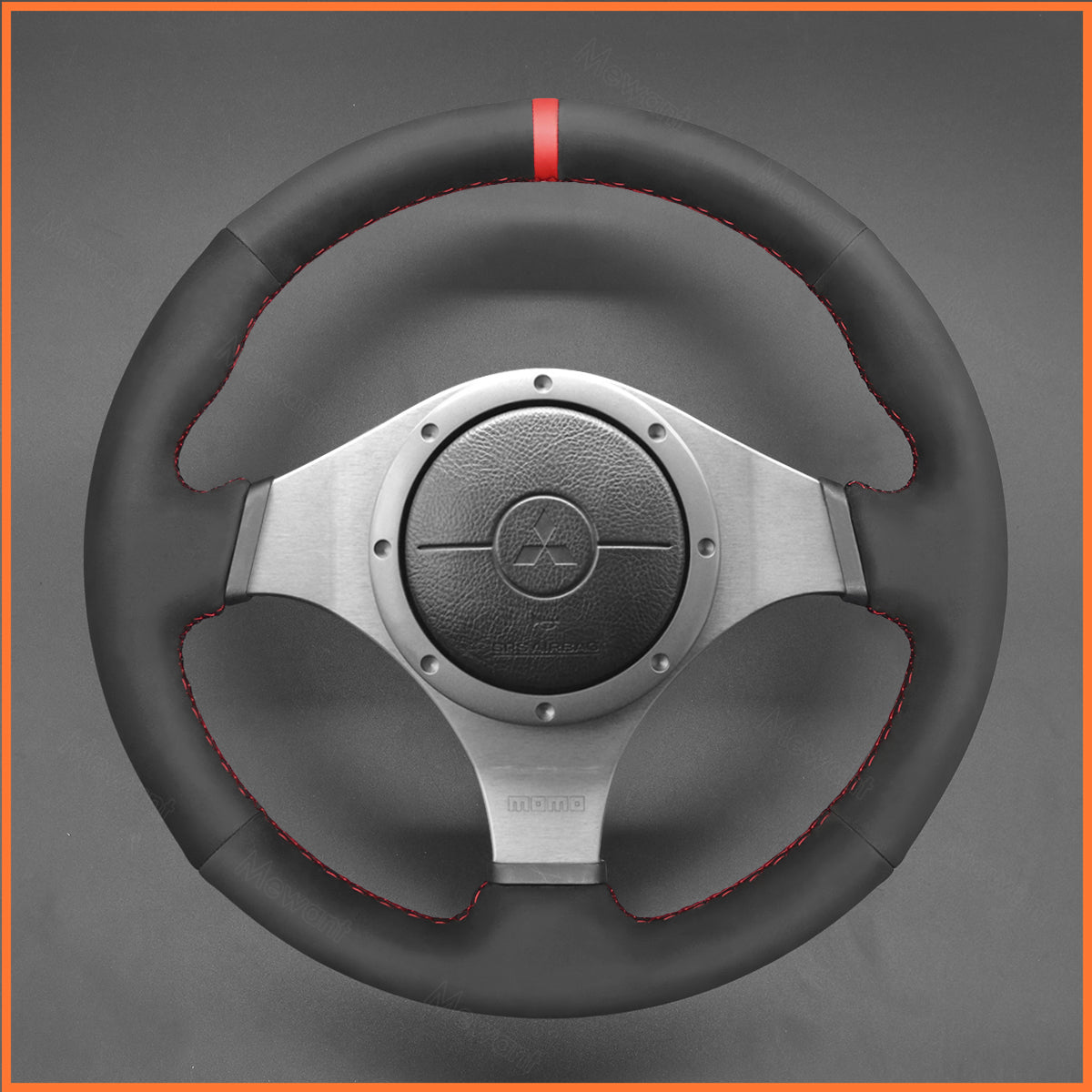 MEWANT Steering Wheel Cover for Mitsubishi Lancer Evolution 7 VII 2001-2002 / Lancer Evolution 8 VIII 2003-2004 / Lancer Evolution 9 IX 2005-2007