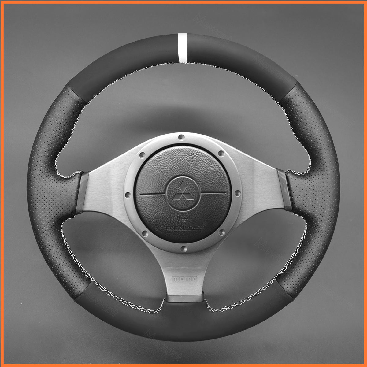 MEWANT Steering Wheel Cover for Mitsubishi Lancer Evolution 7 VII 2001-2002 / Lancer Evolution 8 VIII 2003-2004 / Lancer Evolution 9 IX 2005-2007