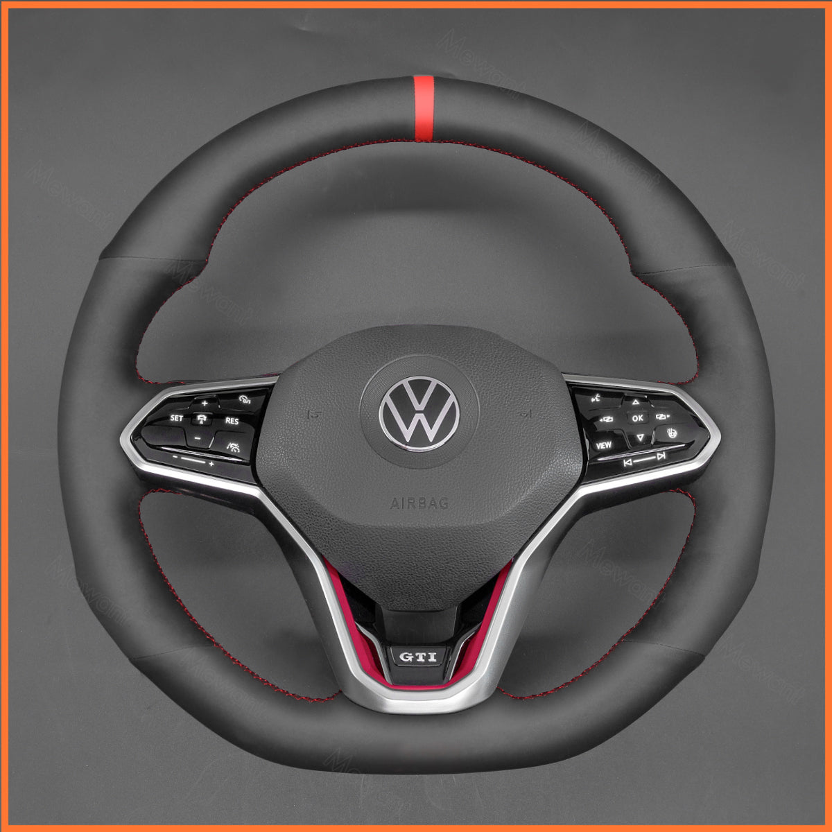 MEWANT Lenkradbezug für VW Golf 8 (R-Line) Golf GTI 8 Arteon Tiguan Touareg