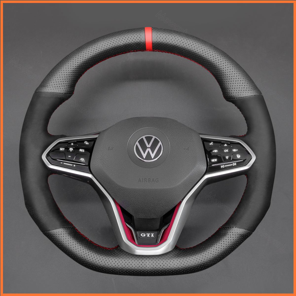 MEWANT Lenkradbezug für VW Golf 8 (R-Line) Golf GTI 8 Arteon Tiguan Touareg