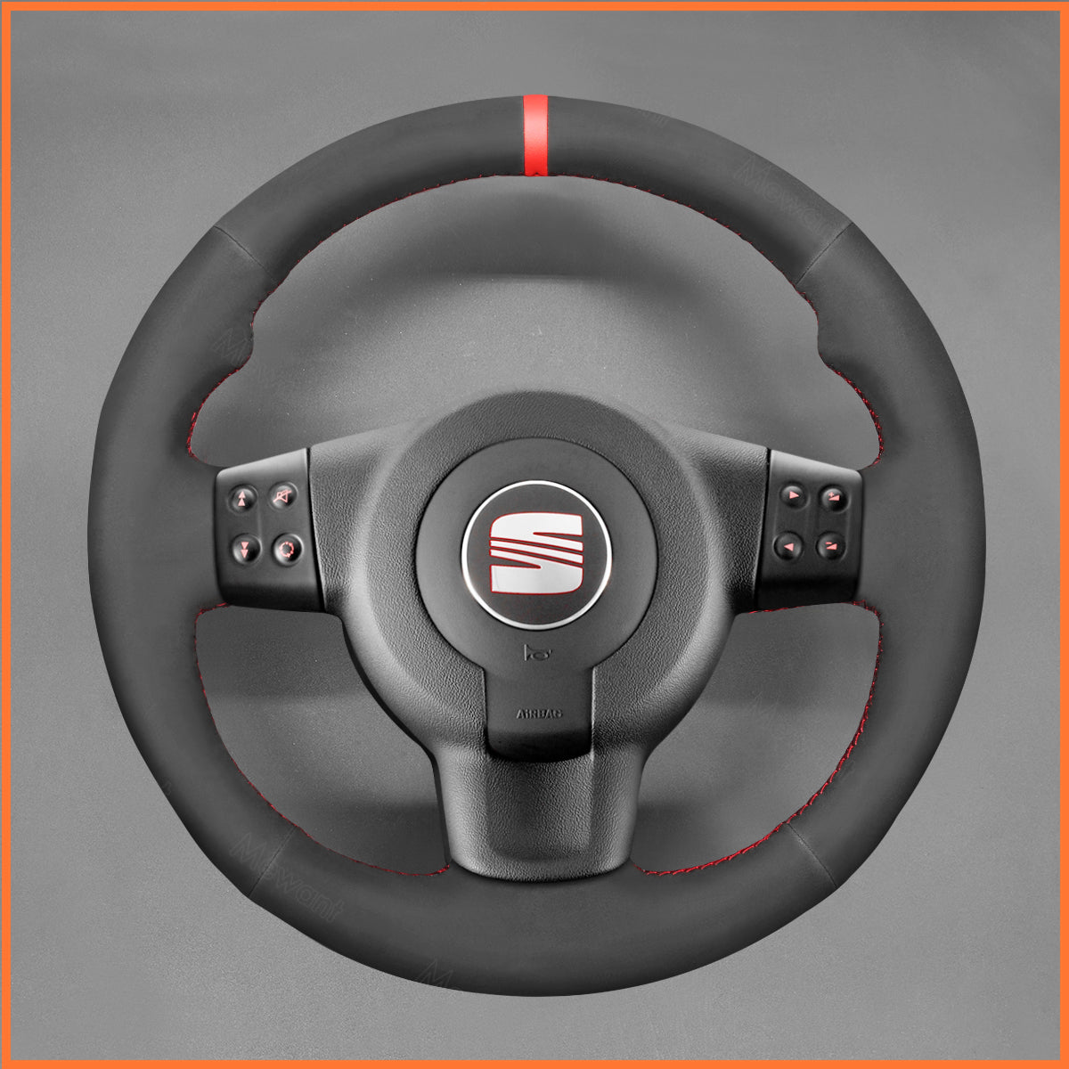 MEWANT Steering Wheel Cover for Seat Leon FR|Cupra (MK2 1P) 2005-2009 / Ibiza FR (6L) 2005-2009