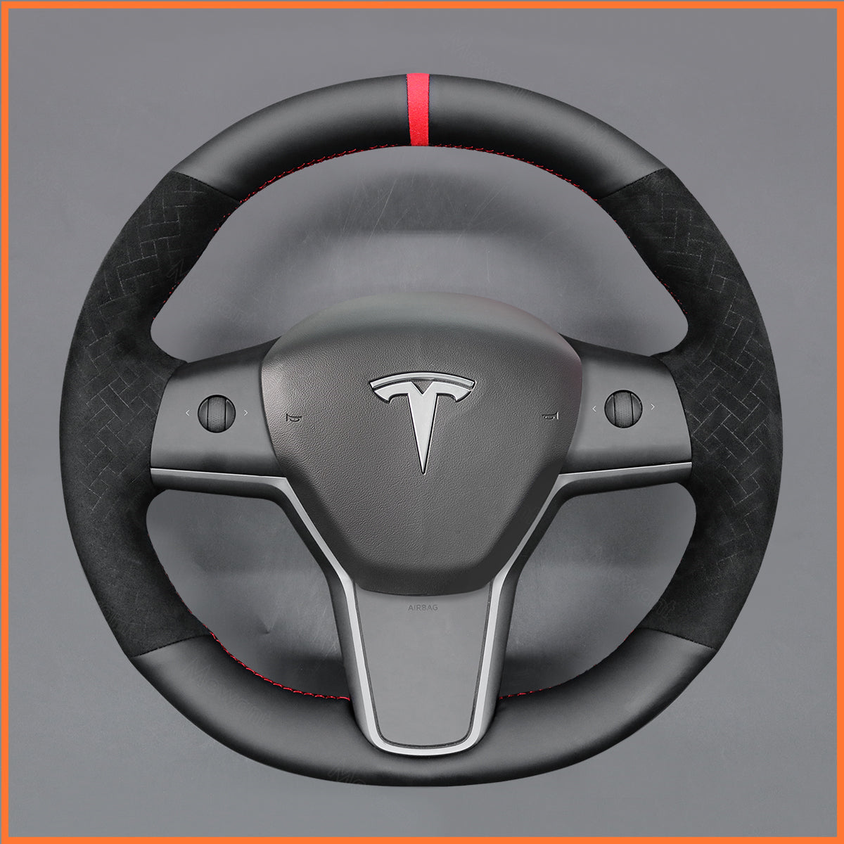 MEWANT Steering Wheel Cover for Tesla Model 3 2019-2023 / Model Y 2021-2023