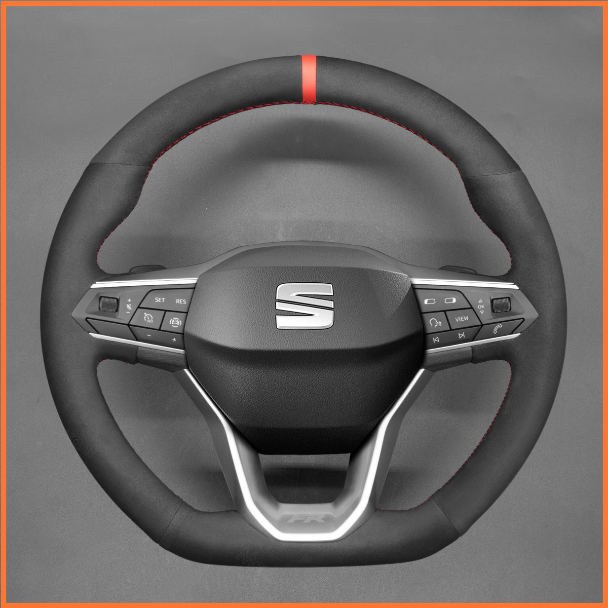 MEWANT Steering Wheel Cover for SEAT Leon IV 2020-2022 / Ibiza 6F 2021-2022 / Ateca 2020-2022 / Arona 2021-2022 / Tarraco 2020-2022