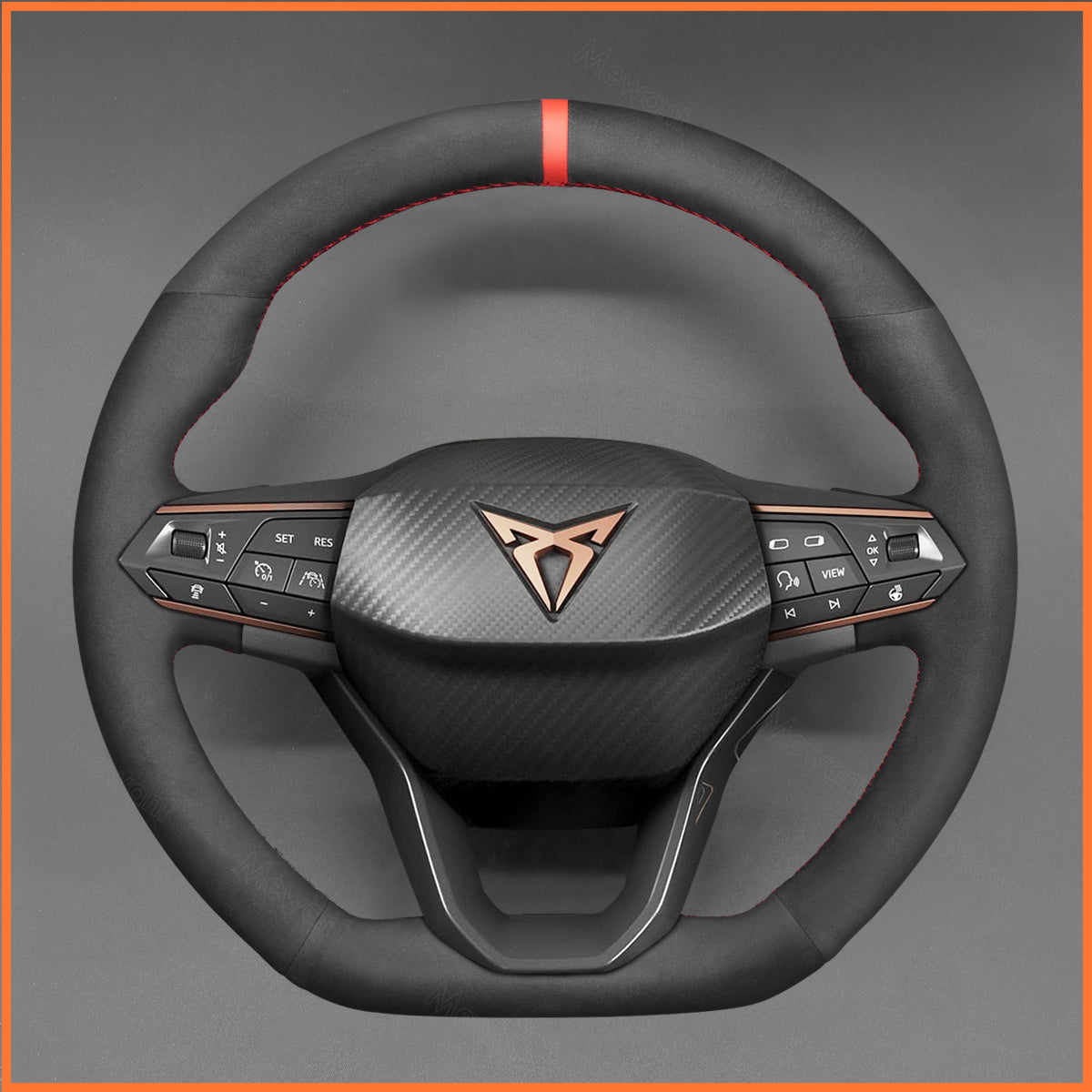 MEWANT Steering Wheel Cover for SEAT Leon IV 2020-2022 / Ibiza 6F 2021-2022 / Ateca 2020-2022 / Arona 2021-2022 / Tarraco 2020-2022