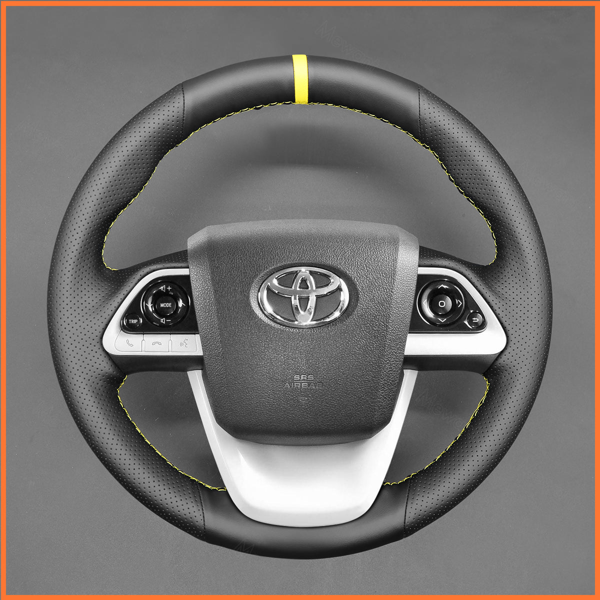 MEWANT Steering Wheel Cover for Toyota Prius IV(XW50) 2015-2023 / Mirai 2016-2019
