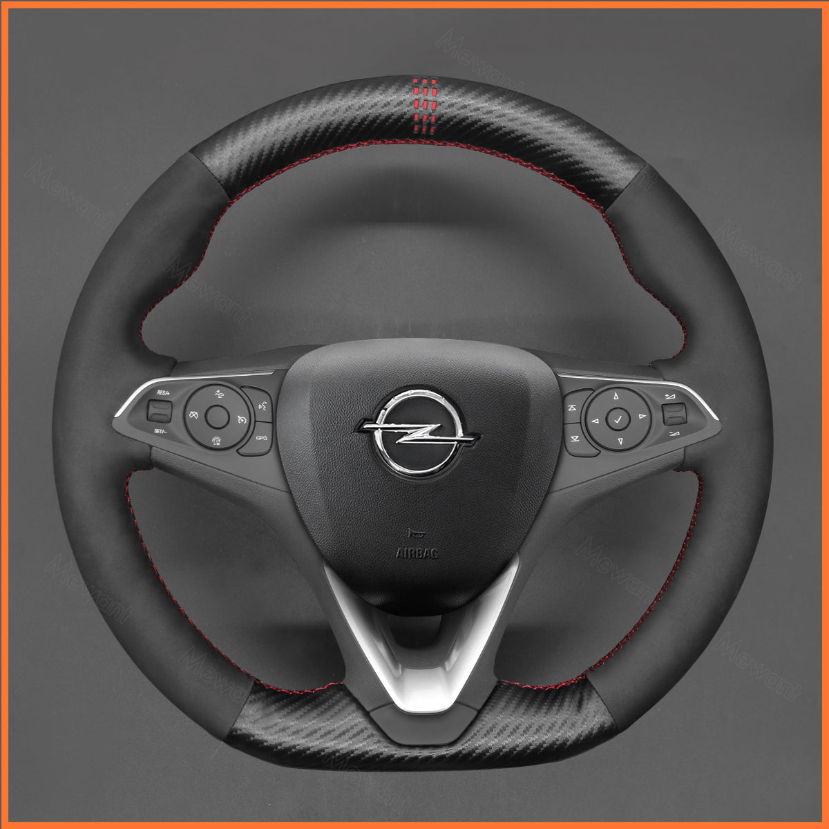 MEWANT Steering Wheel Cover for Opel Astra (K) 2015-2020 / Combo 2018-2020 / Corsa (E|F) / Grandland X 2017-2020